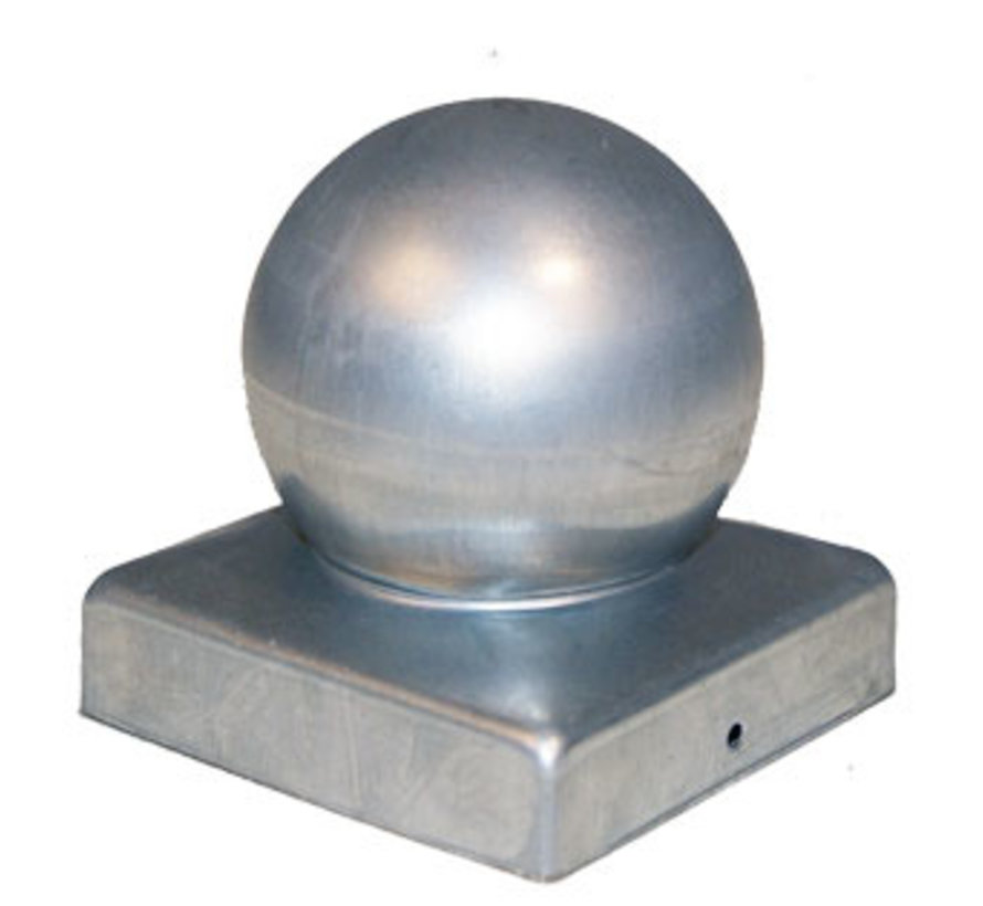 Paalornament Afdekknop gegalvaniseerd 90 x 90 mm