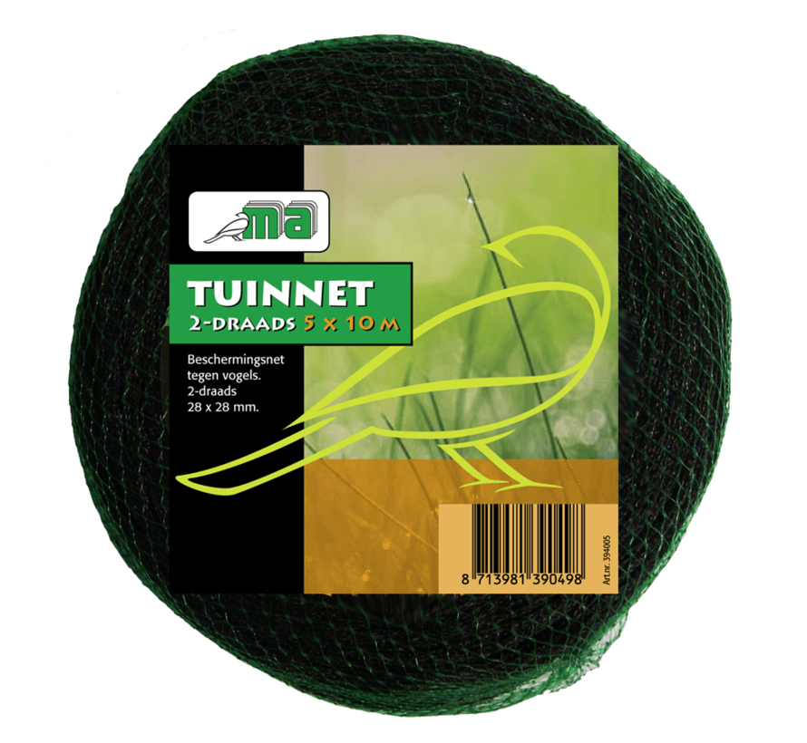 Vogelnet - Tuinnet - 2 Draads - 5 x 10 meter