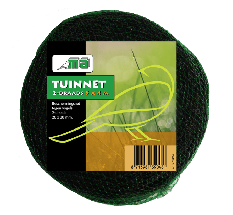 Vogelnet - Tuinnet - 2 Draads - 5 x 4 meter