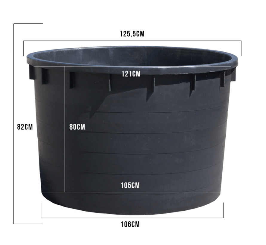 Boomkuip 750 liter (ø 125,5 x 82 cm)