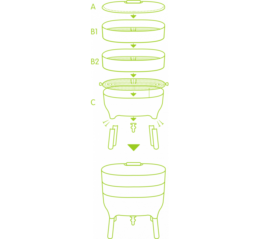 Worm Composter - Antraciet