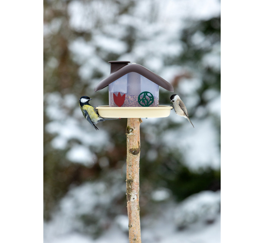 Vogelvoederhuis - Domek - Bruin