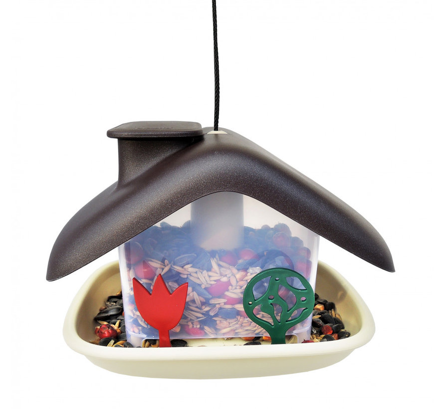 Vogelvoederhuis - Domek - Bruin