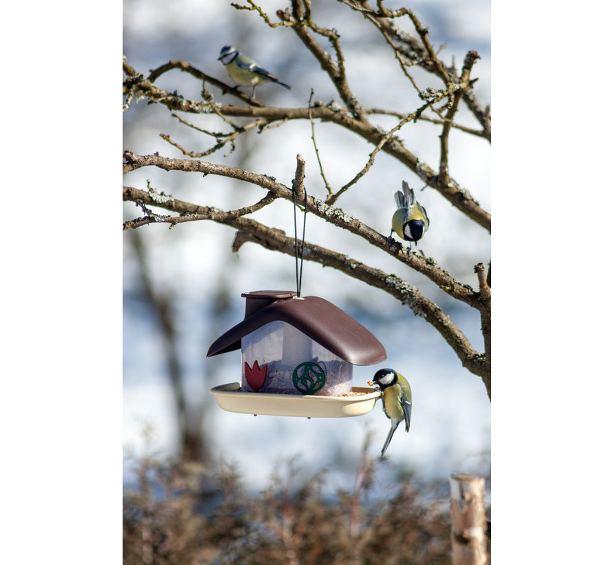 Vogelvoederhuis - Domek - Bruin