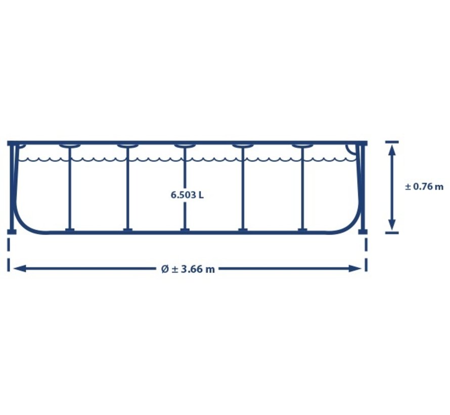 Intex Metal Frame - Zwembad - 366 x 76 cm