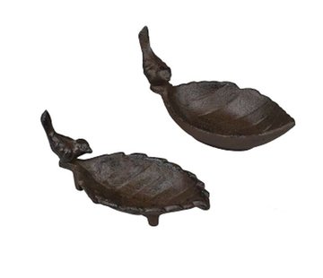 Meuwissen Agro Vogelbad blad - Gietijzer - 16,5 cm