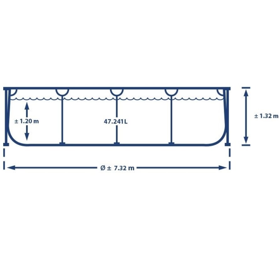 Intex Ultra XTR Frame zwembad - 732 x 132 cm