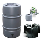 Harcostar Regentonset Harcostar - 227 L Antraciet + Voet + Vulautomaat & Afsluiter