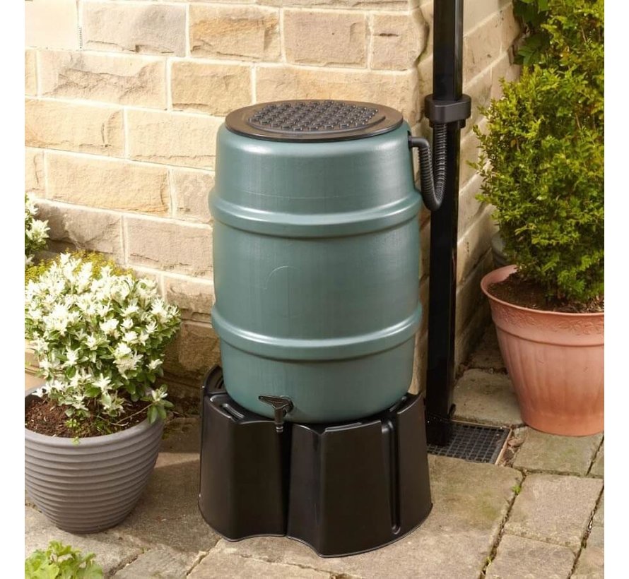 Regentonset Harcostar - 114 Liter Groen + Voet + Vulautomaat