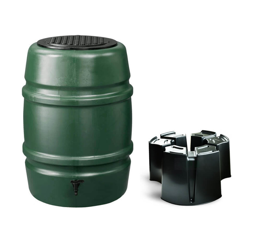 Regentonset Harcostar - 114 Liter Groen + Voet