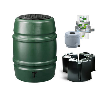 Harcostar Regentonset Harcostar - 168 L Groen + Voet + Vulautomaat & Afsluiter