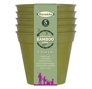 Haxnicks Bamboe bloempot - Groot - 5 stuks - 12,5 cm