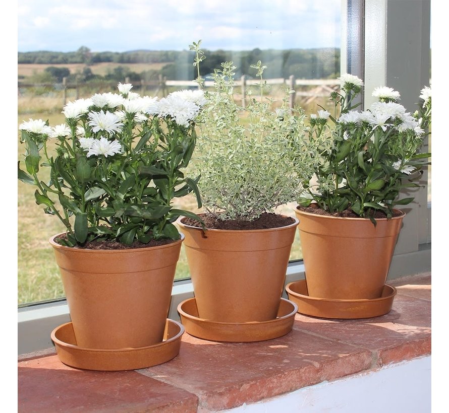 Bamboe bloempot - Extra groot - 5 stuks - 15 cm