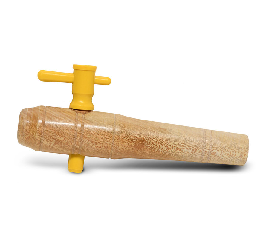 Houten Regenton Kraan - Groot  24 cm - ø 3,0 - 5,0 cm
