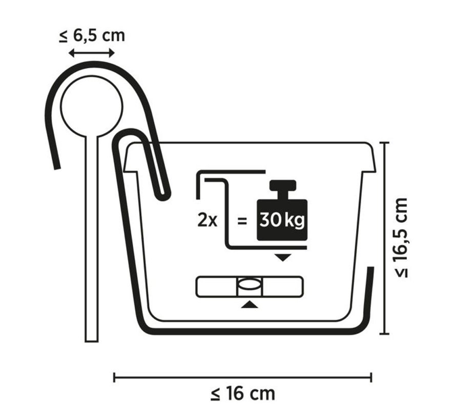Bloembak beugel - Type G - Verzinkt