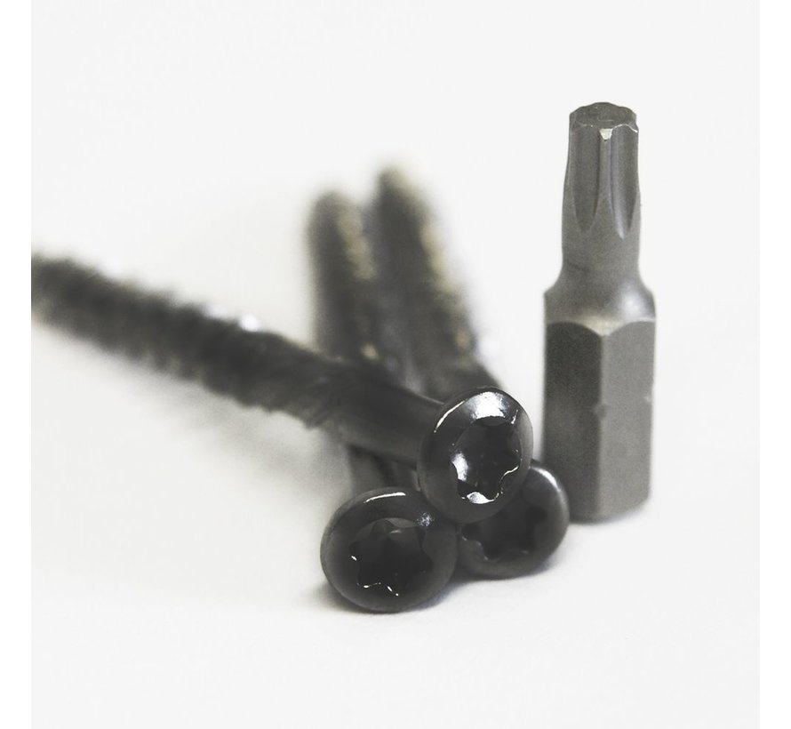 Hardhoutschroef RVS - Zwart - 5,0 x 40 mm - 175 stuks