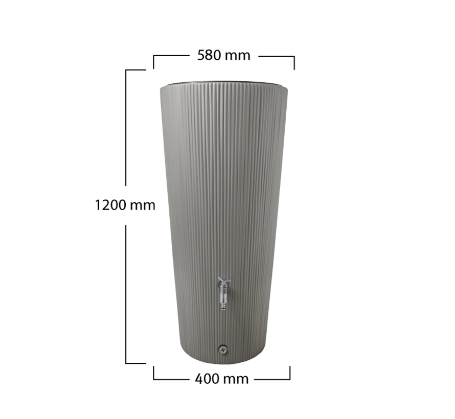 Regenton Vaso Decor - Antraciet - 220 Liter