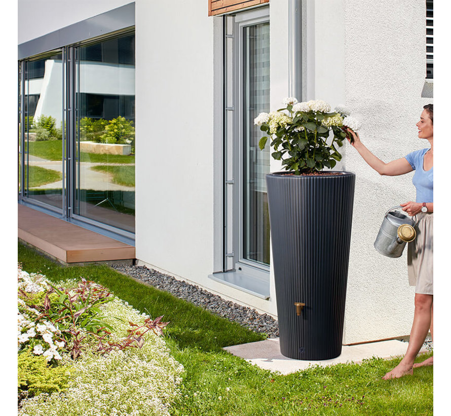 Regenton Vaso Decor - Antraciet - 220 Liter