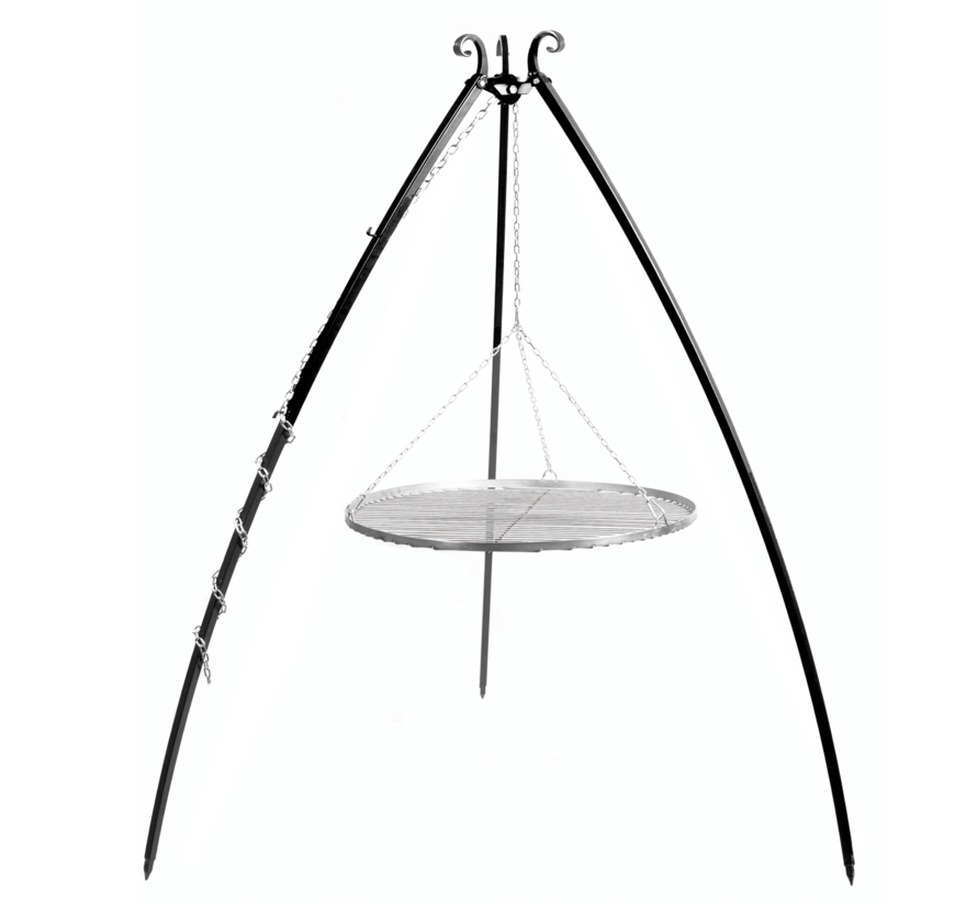 Driepoot Barbecue - 180 cm + RVS Grillrooster