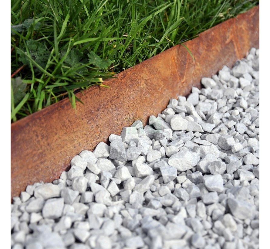 Borderrand 106 cm Cortenstaal - Graskant Edge - Kantopsluiting