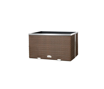 Tuinartikelen.nu Plantenbak Modern - Polyrotan - 70 x 38 x 40 cm