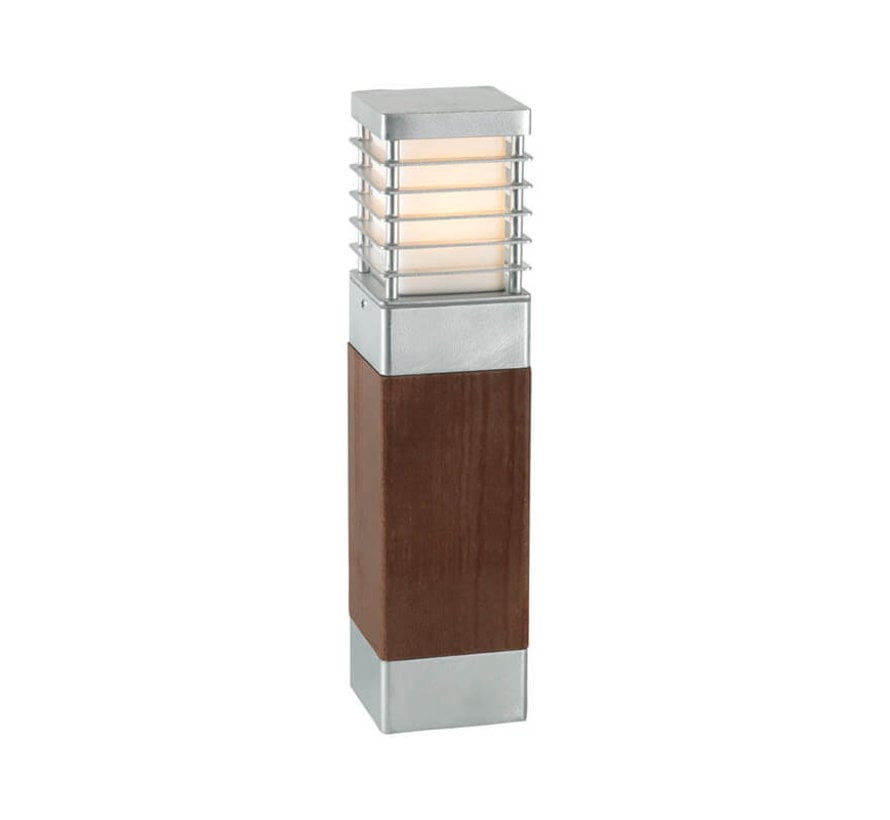 Staande buitenlamp - Selham - Gegalvaniseerd + Hout