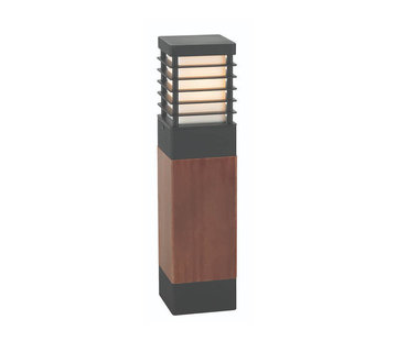 Franssen Verlichting Staande buitenlamp - Selham - Zwart + Hout