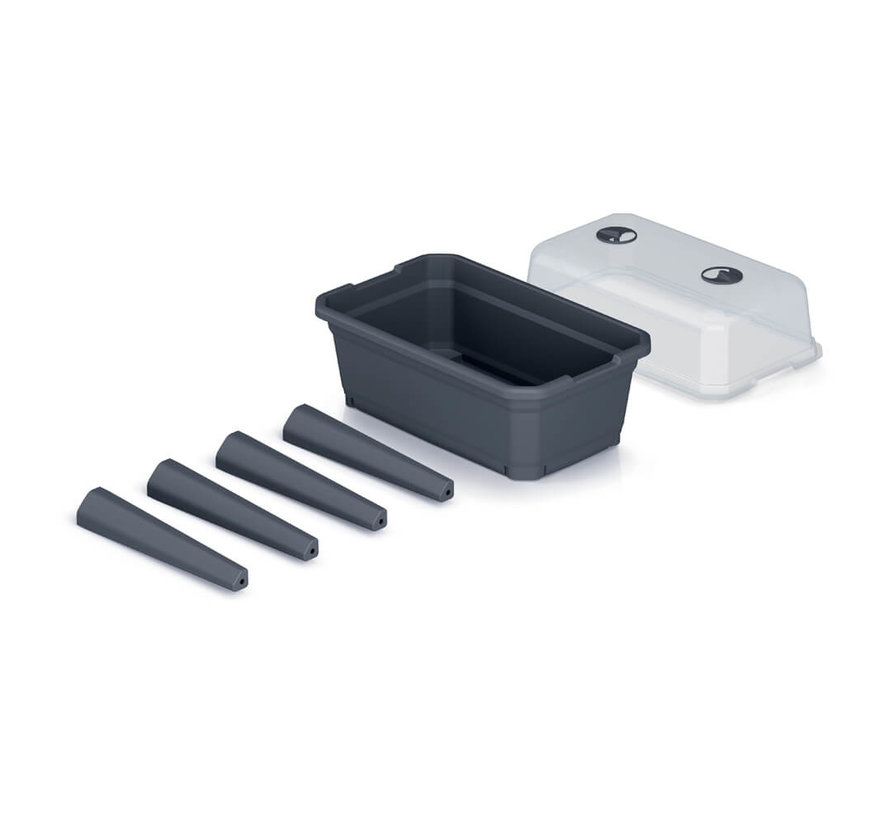 Kweekbak op poten - 60 x 75 cm - Antraciet