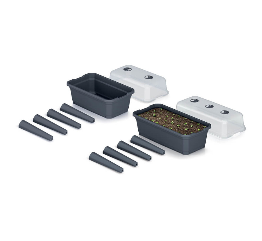 Kweekbak op poten - 75 x 77 cm - Antraciet