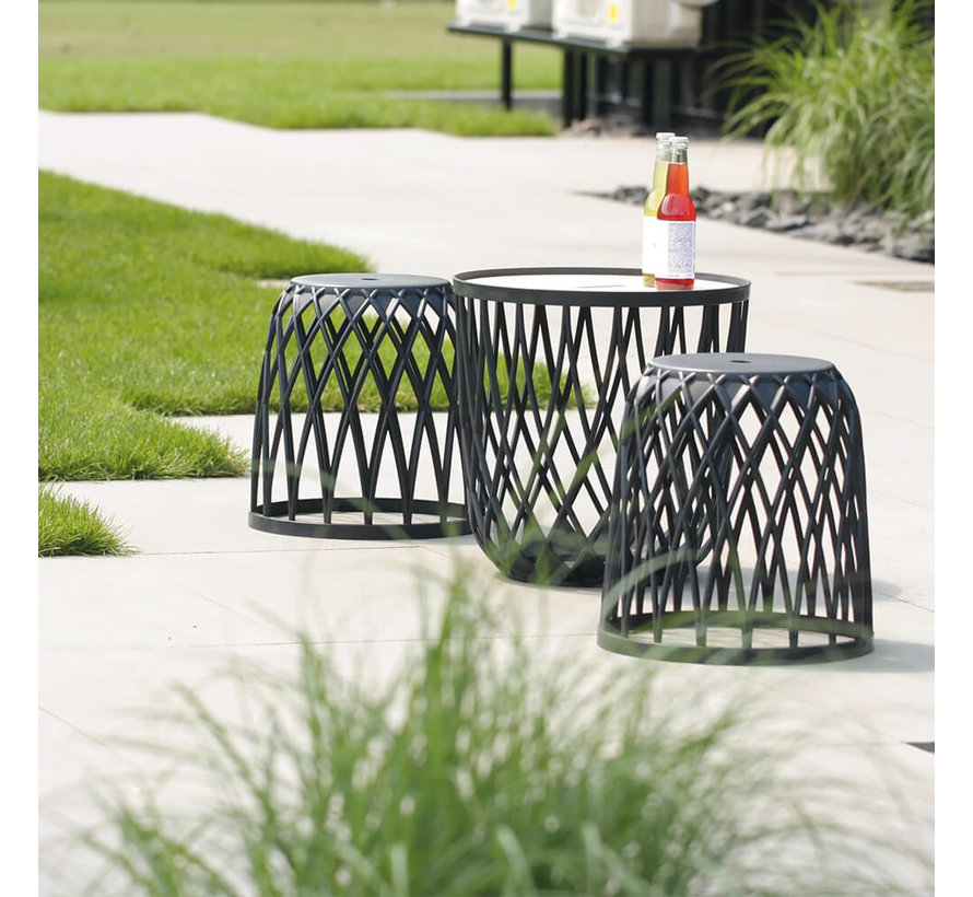 Uniqubo Meubelset - Antraciet - Set van 3