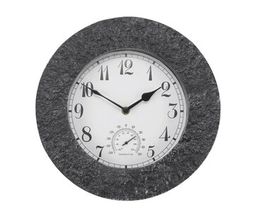 Smart Garden Products Tuinklok - Stonegate Granite Buitenklok - 2 in 1 - 30 cm