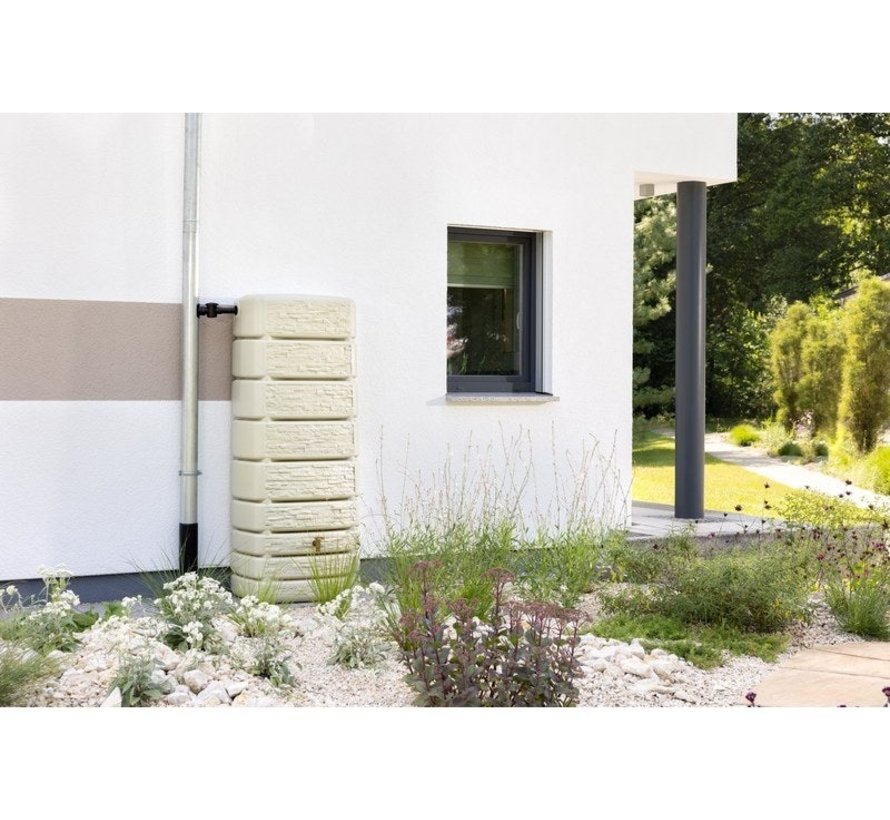 Regenton Slim - Stone Decor - 500 Liter - Beige