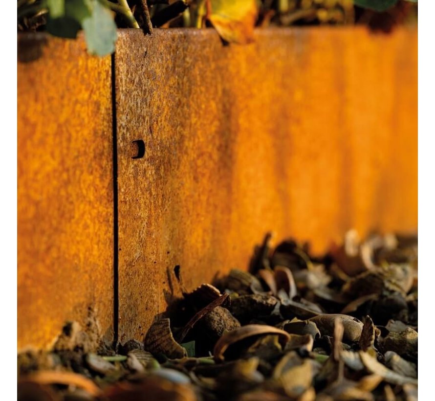 Graskant Cortenstaal - 118 x 13 cm