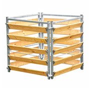 Bellissa Compostbak Hout - Metaal - 100 x 100 x 100 cm