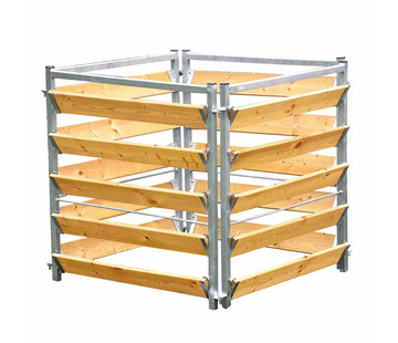 Bellissa Compostbak Hout - Metaal - 100 x 100 x 100 cm