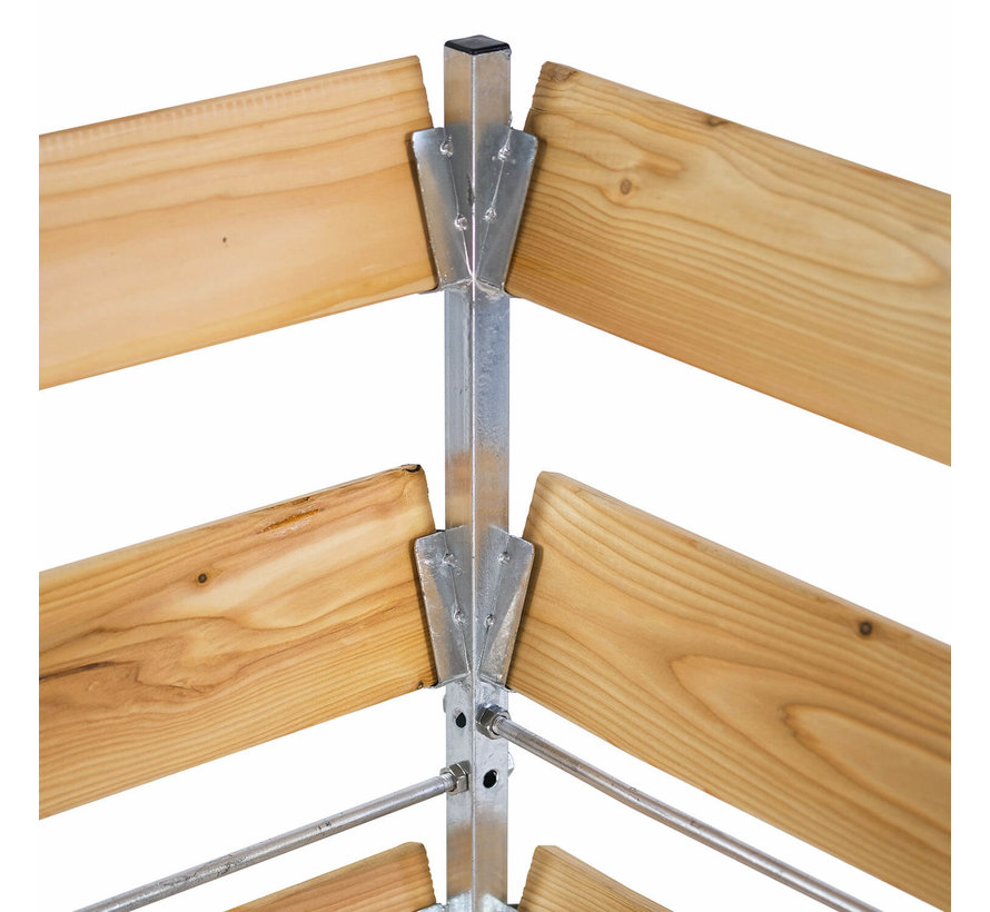 Compostbak Hout - Metaal - 90 x 90 x 90 cm