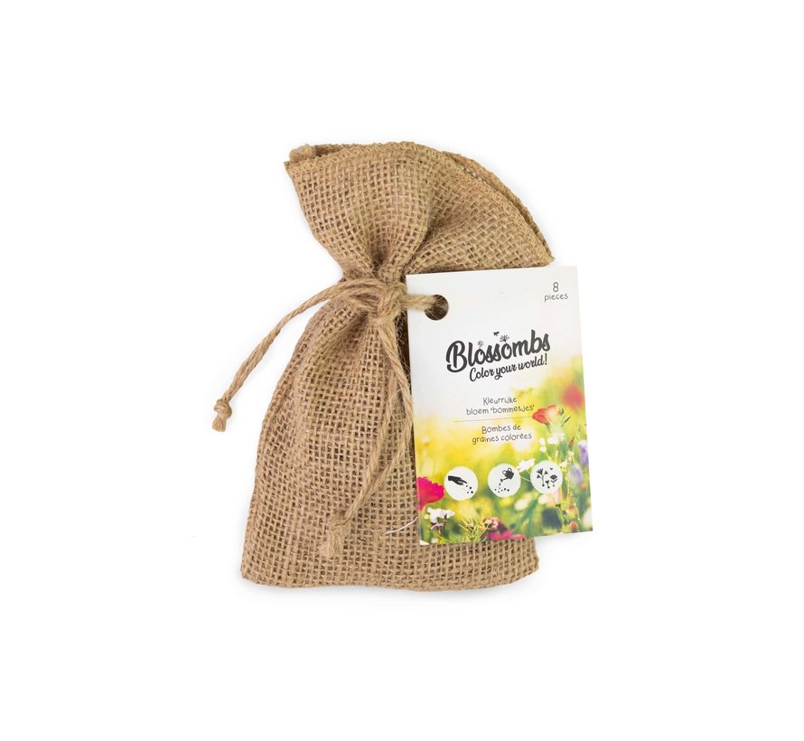 Blossombs - Jute cadeauzakje