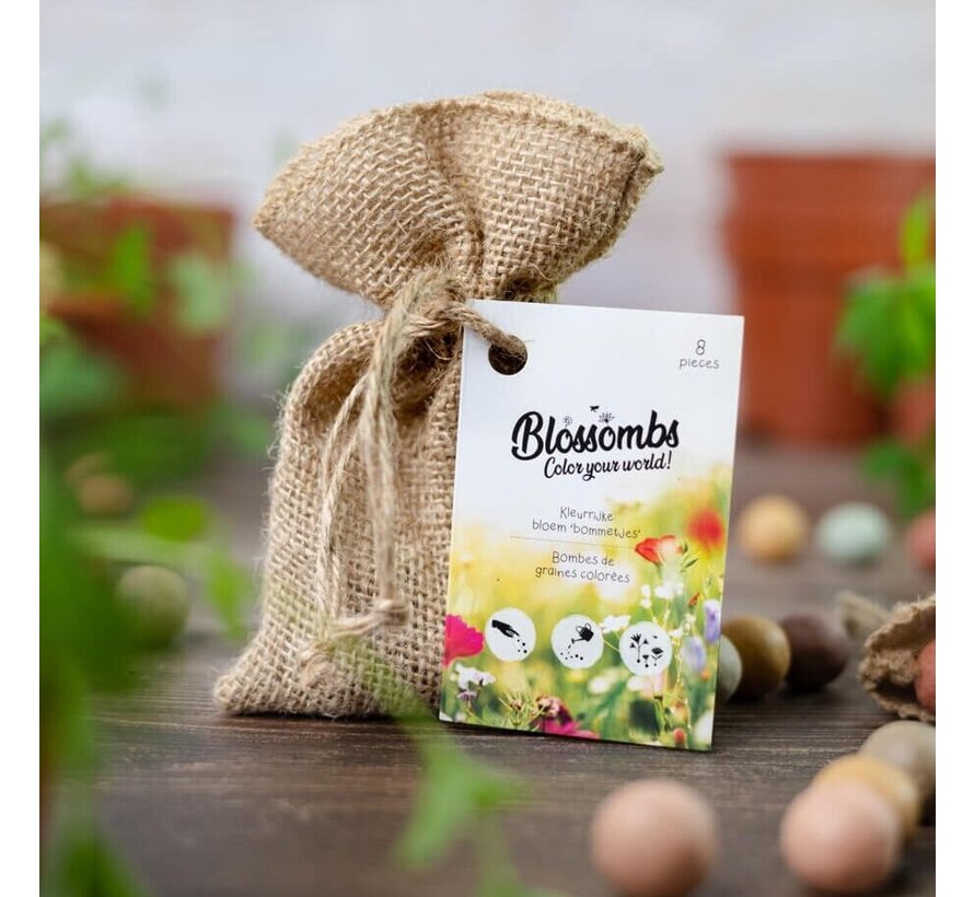 Blossombs - Jute cadeauzakje