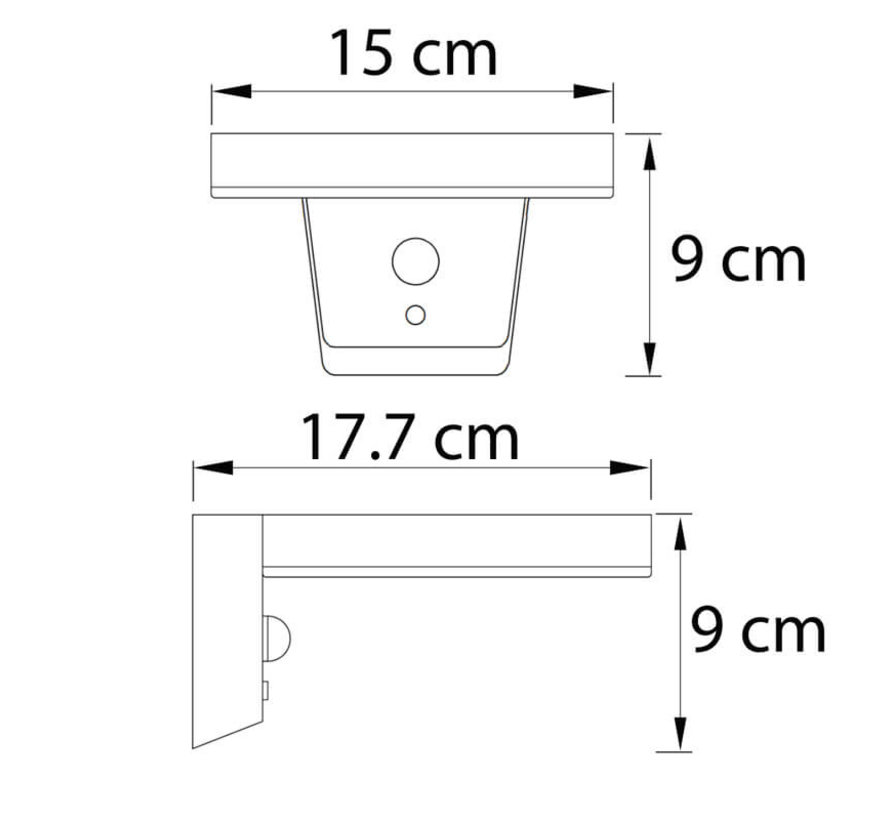 Solar wandlamp Pablo met sensor