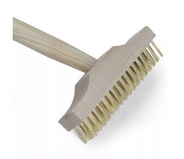 De Wiltfang Tegelborstel met steel - Vermessingd staal