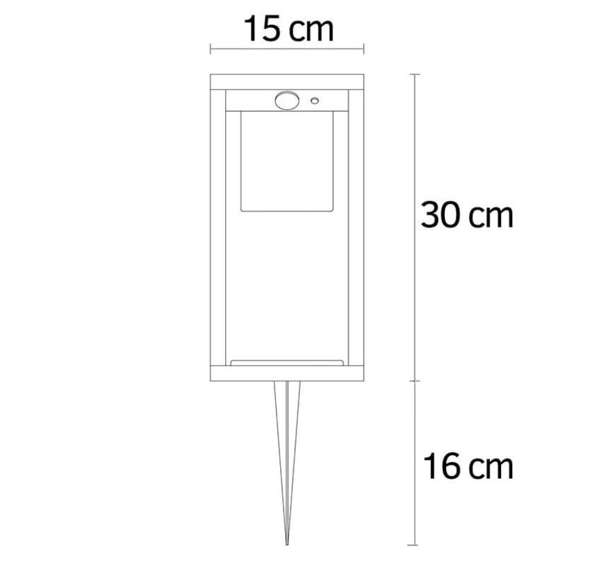 Solar buitenlamp Kiran met sensor - Staand