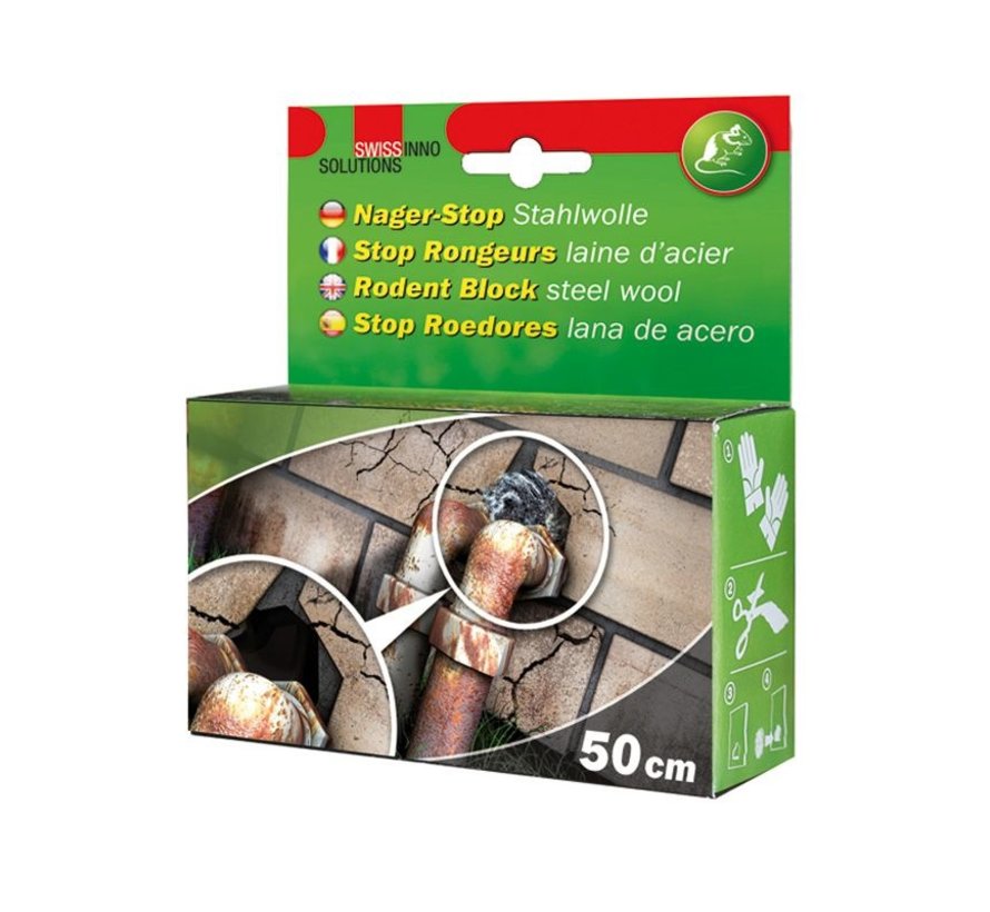 Knaagdierstop - Staalwol - 5 x 50 cm