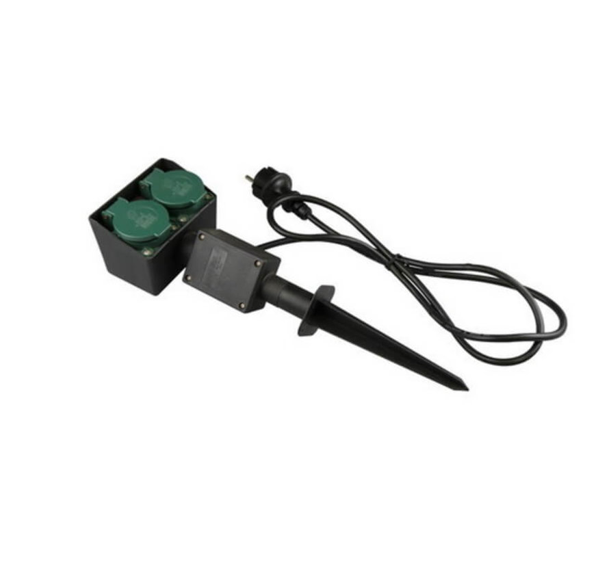 Tuincontactdoos - 2 punten - Snoer 10 m