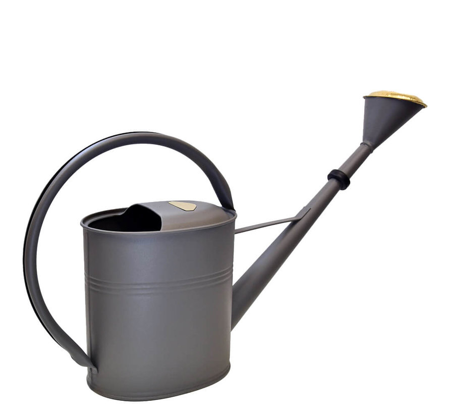 Gieter ovaal 8 liter - Zink - Mat Grijs