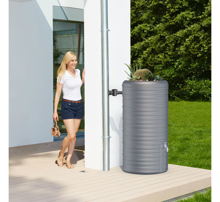 Regenton Nordic -  300 liter - Grijs - Plantenbak