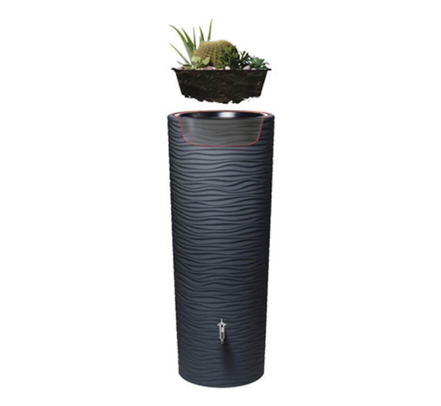 Regenton Nature 2 in 1 - 350 liter - Antraciet