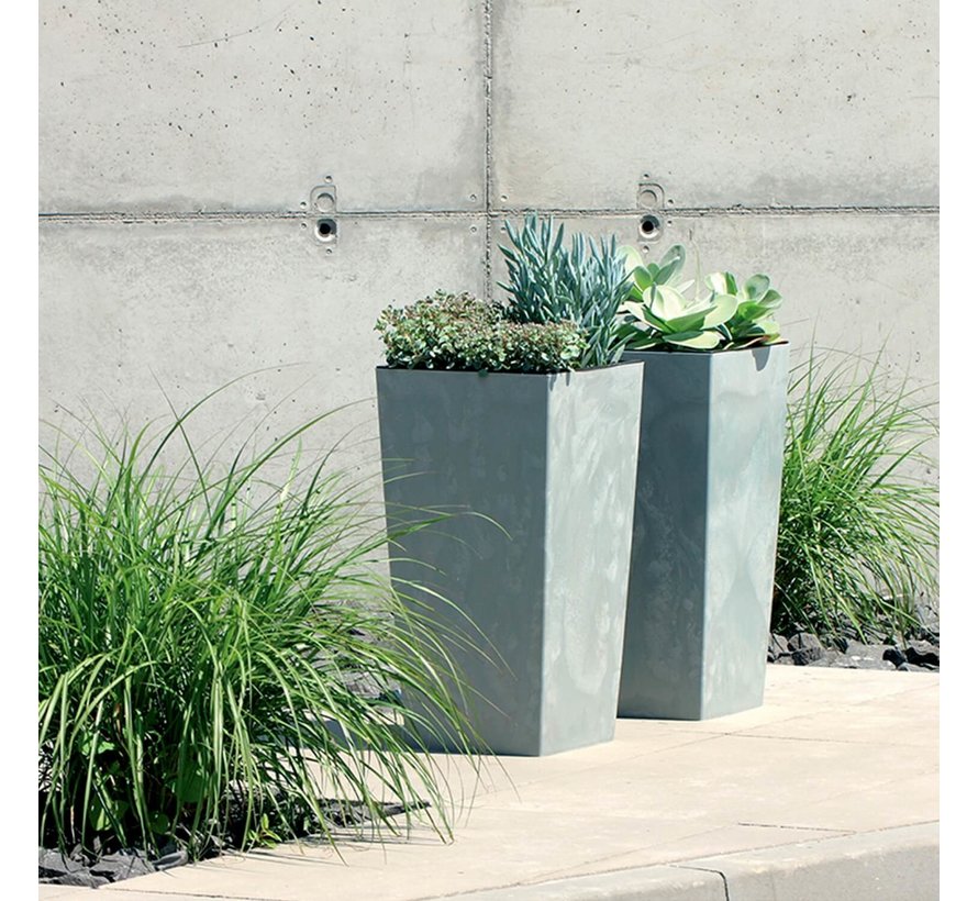 Bloempot Urbi Square - Hoge bloempot - Betonlook