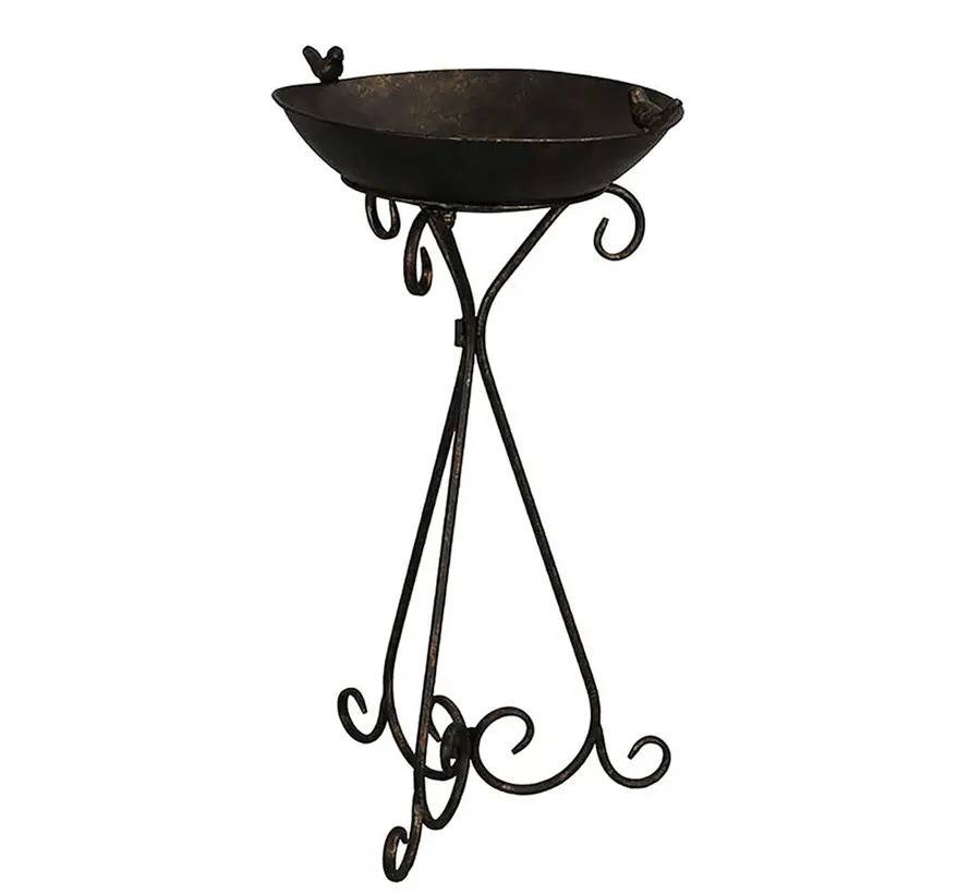 Vogelbad schaal - Op standaard - Metaal