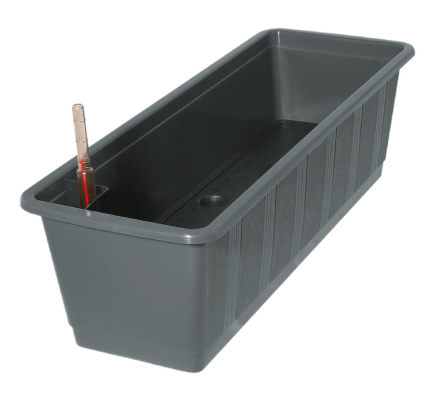 Balkonbak 60 cm - Zelfbewatering - Antraciet
