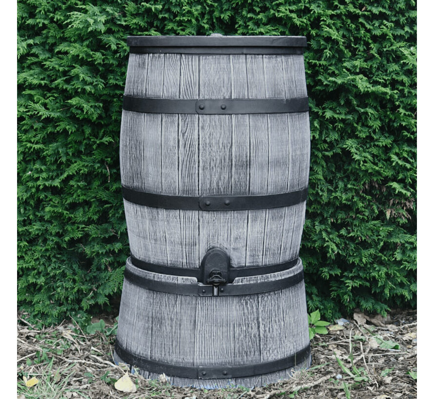 Regentonset Roto 140 Liter + Voet + Vulautomaat - Grijs